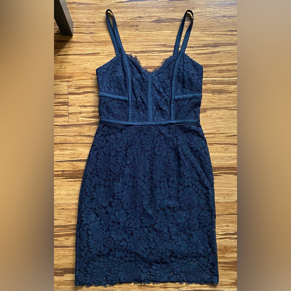 Express, Intricate & Unique Eyelash Lace Dress, Size 2, Black